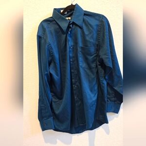 Geoffrey Beene Teal Blue Dress Shirt Classic Fit (16 1/2 34/35)